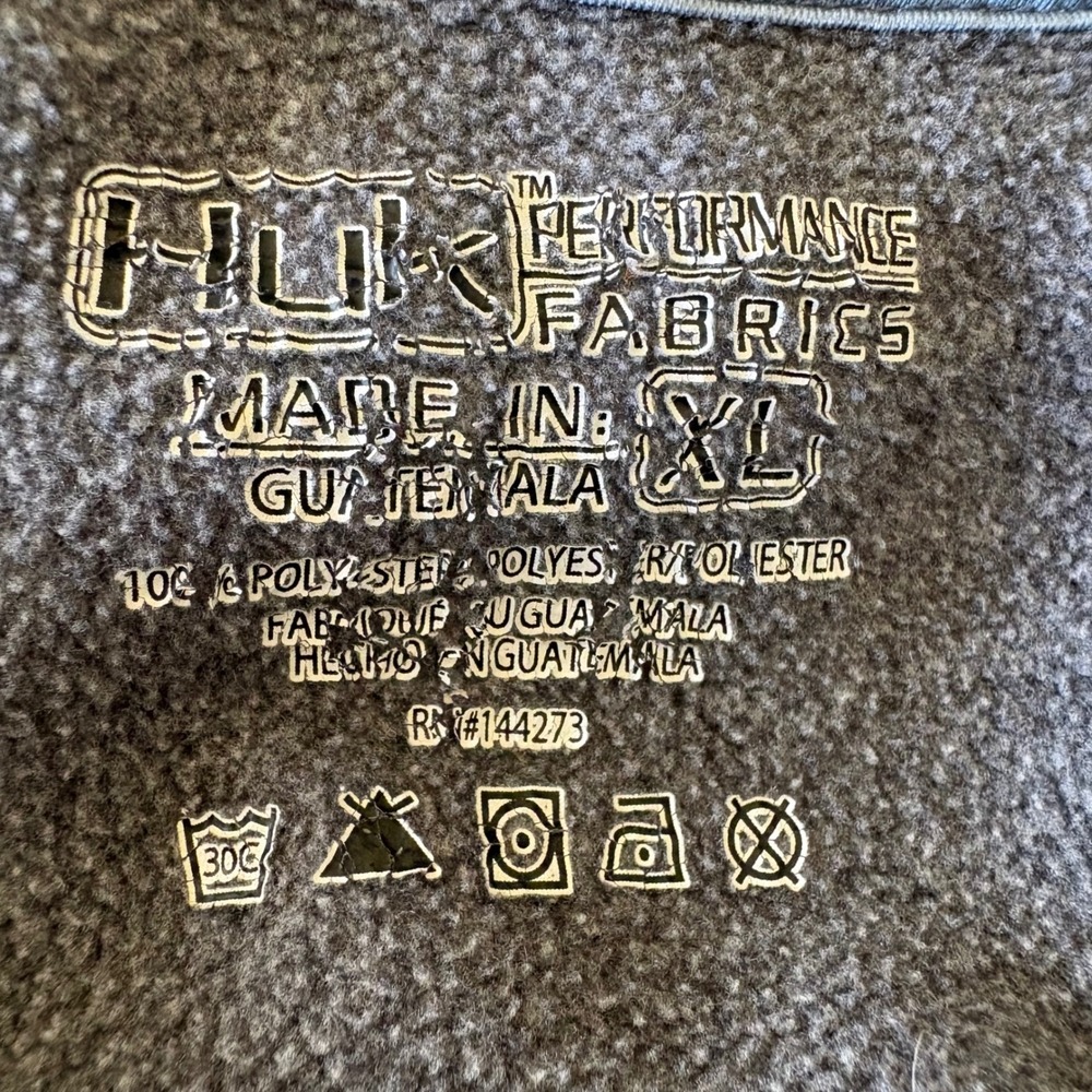 Huk Performance Fabrics Gray Hoodie Pullover Long Sleeve Mens XL Fish Hook Logo - Picture 6 of 8